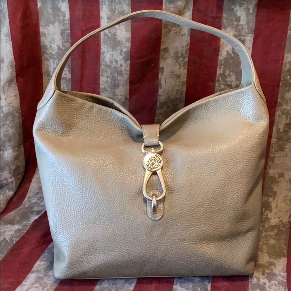 Dooney & Bourke Pebbled Leather Logo Lock Hobo
